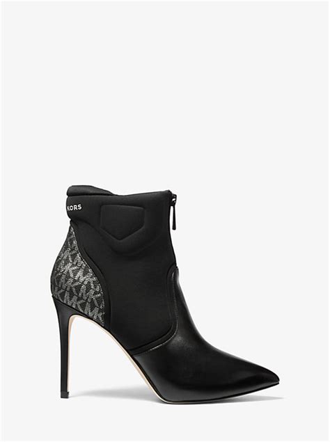 michael kors uma boots|Uma Leather and Scuba Ankle Boot .